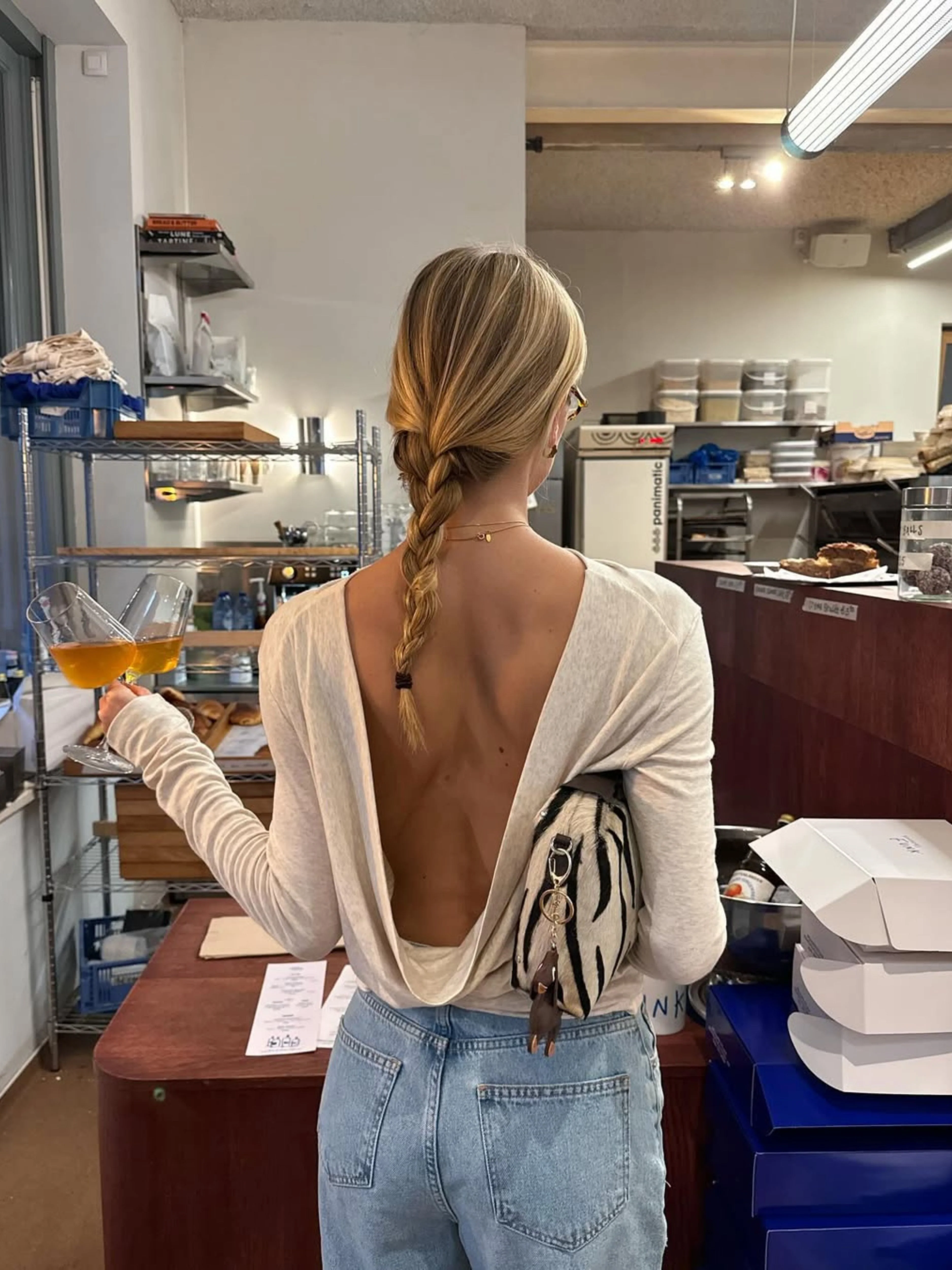 Draped Back Top Oatmeal - Image 3