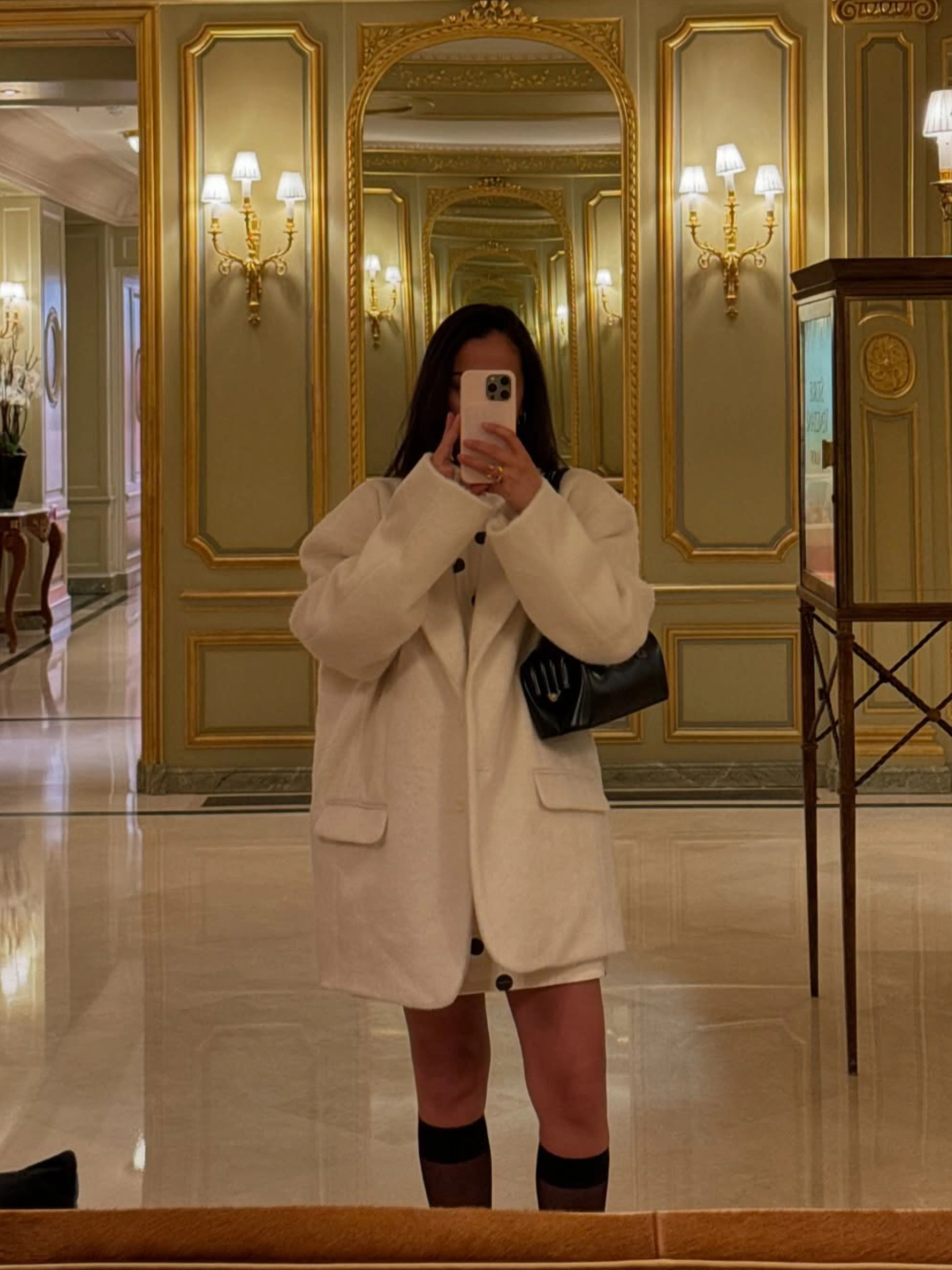 Oversized Brushed Wool Blazer Off White - Image 5