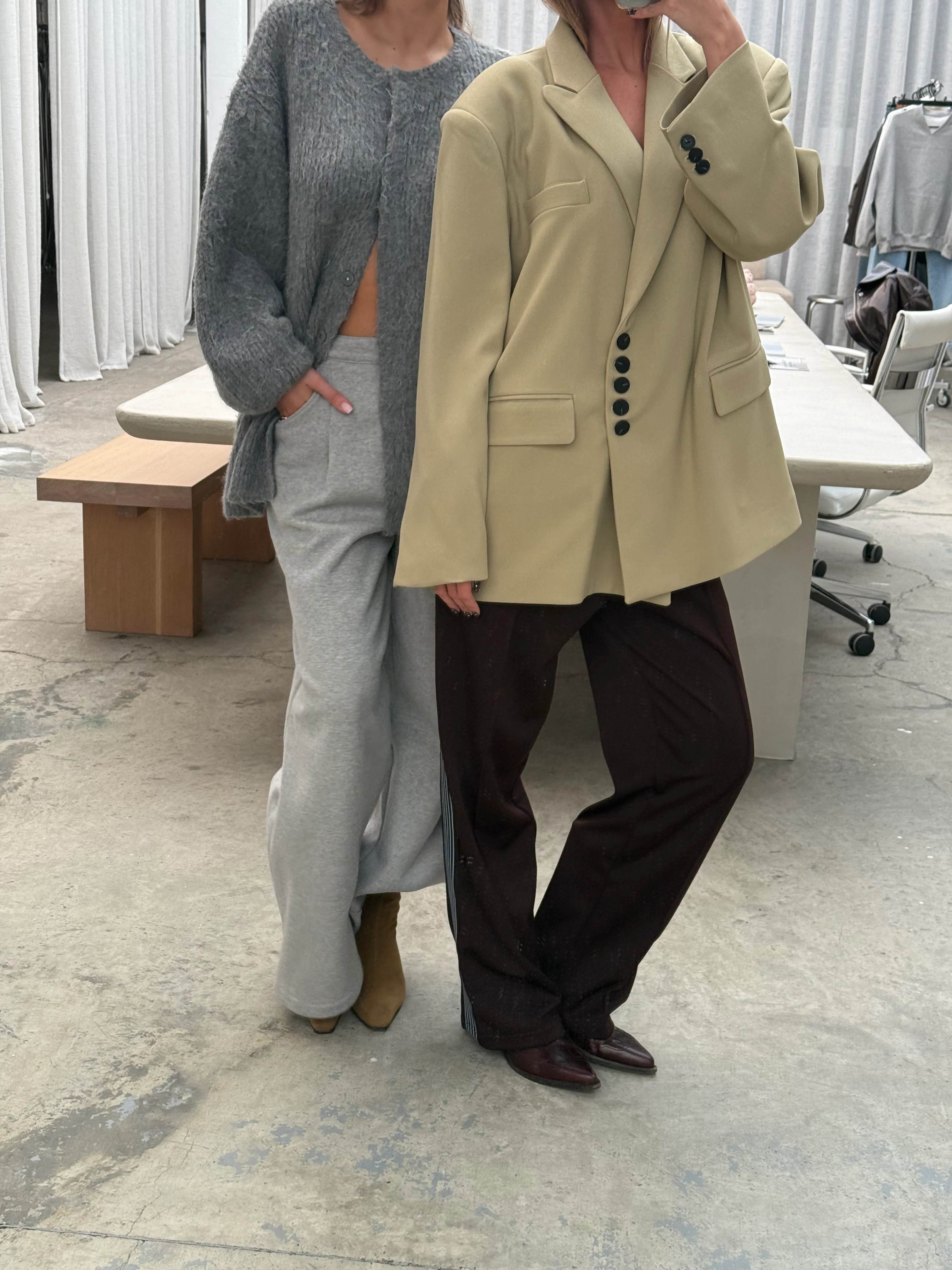 Oversized Multi Button Blazer Camel - Image 13