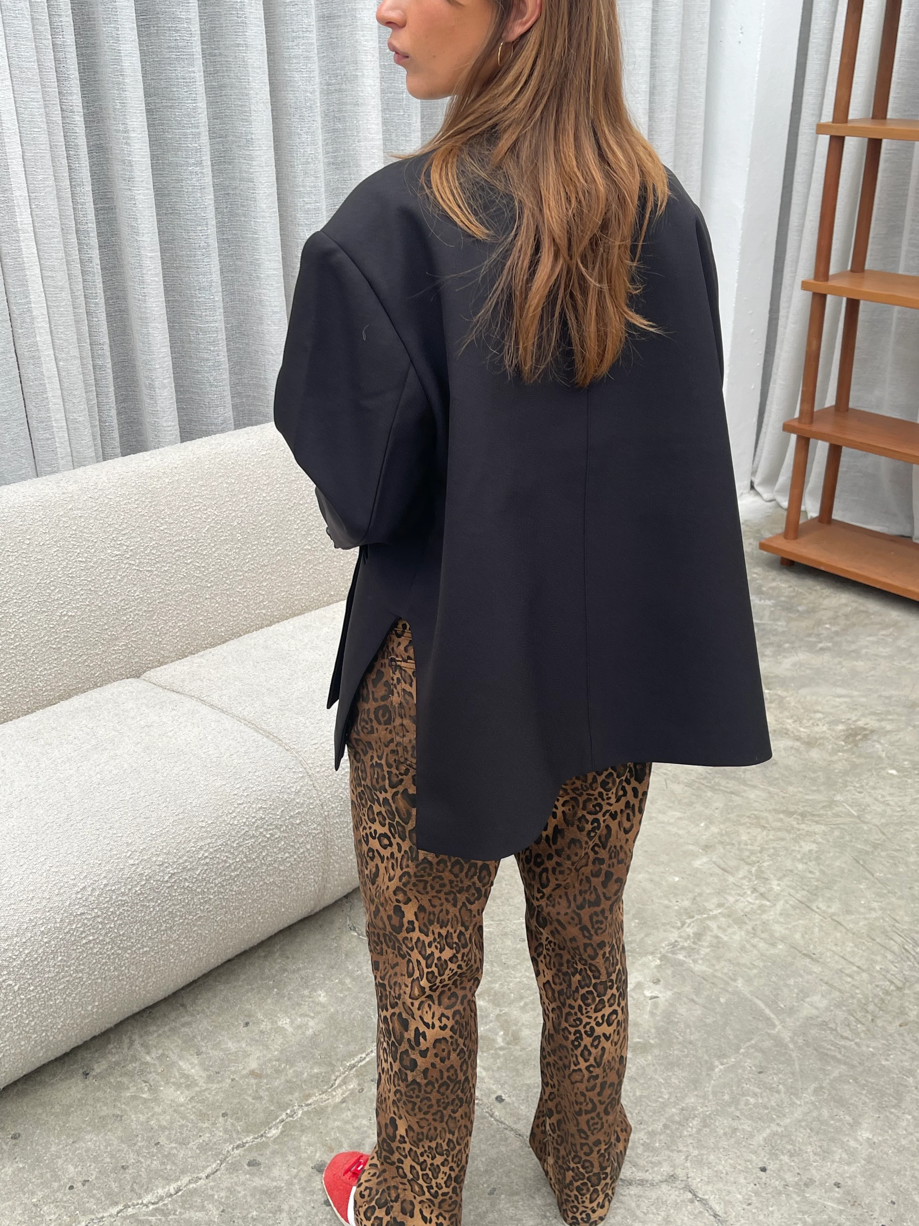 Oversized Side Slit Blazer Black - Image 18