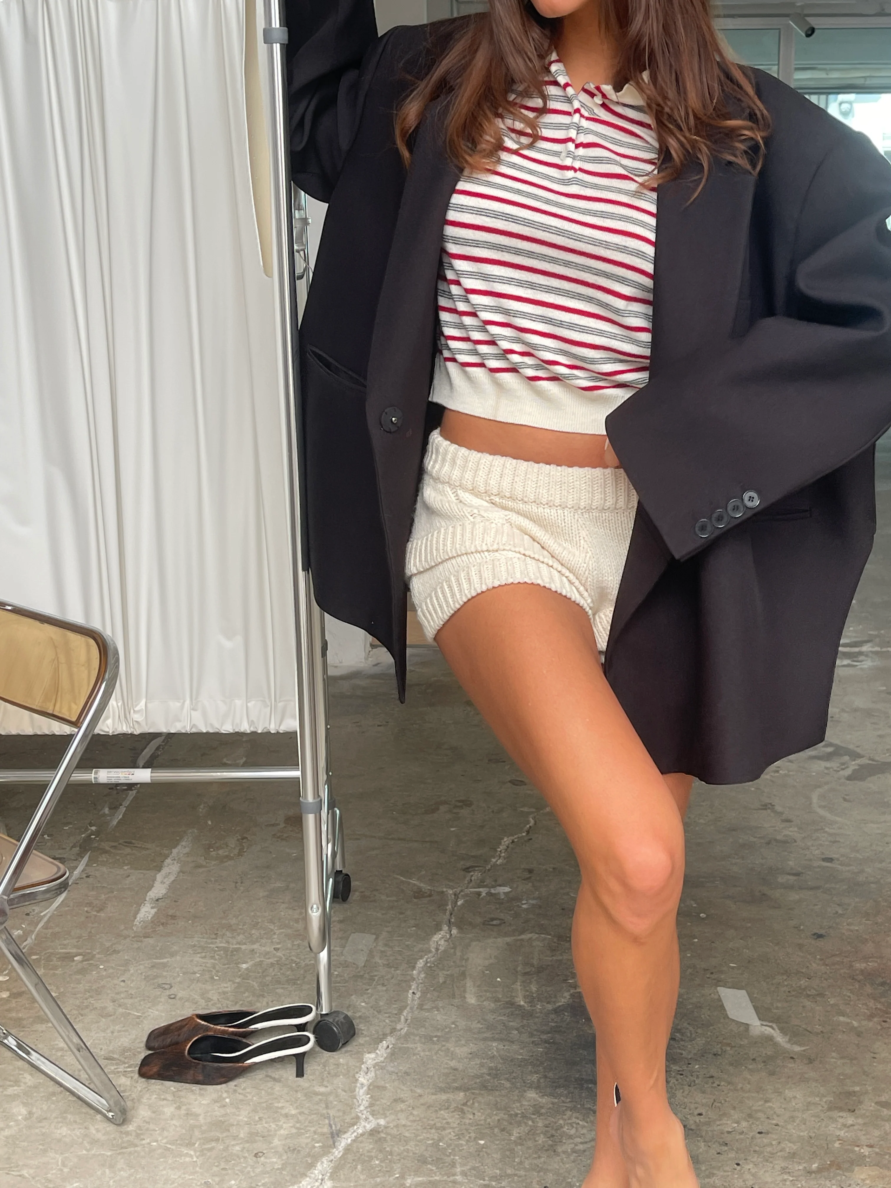 Oversized Side Slit Blazer Black - Image 25