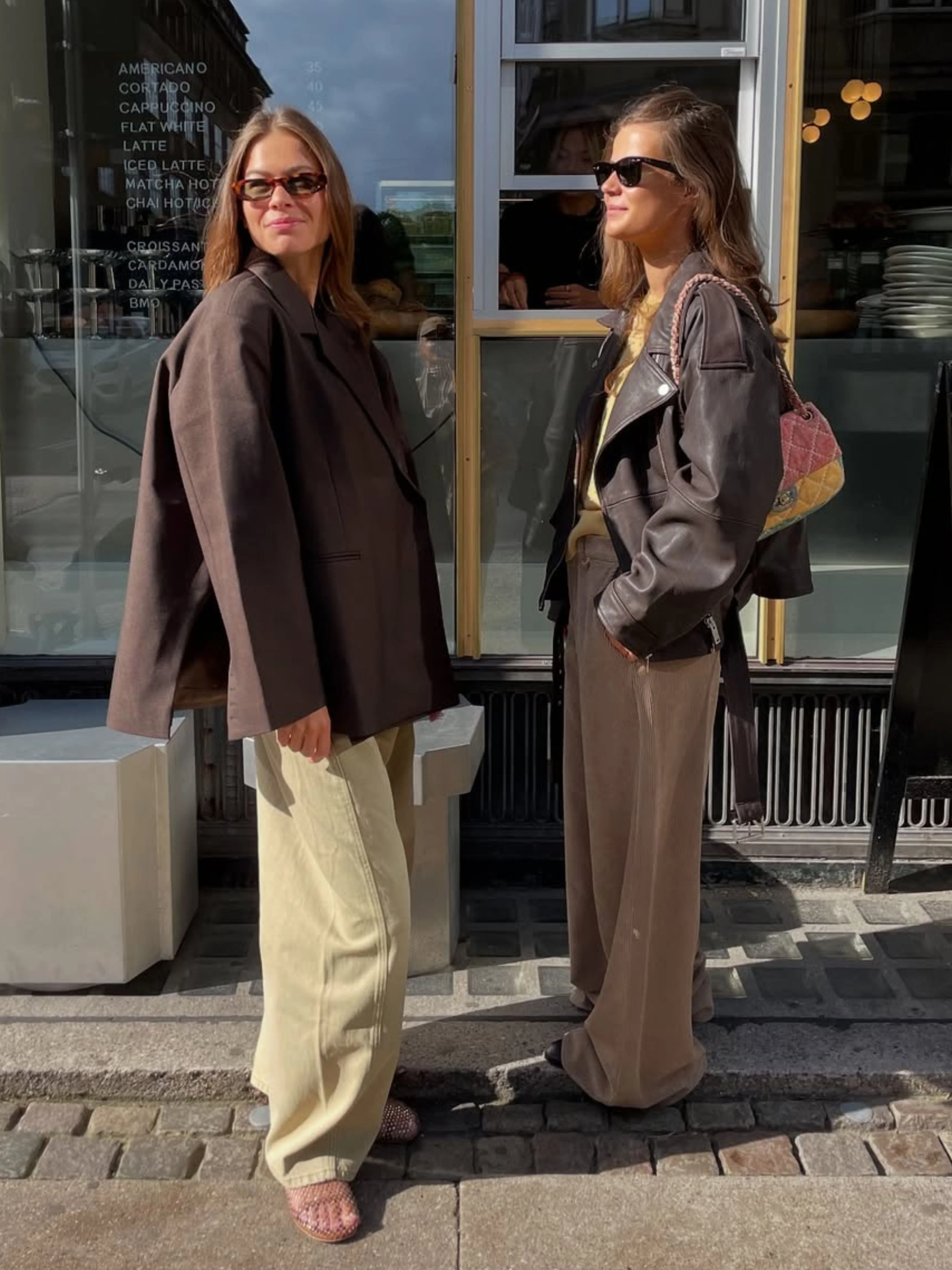 Oversized Side Slit Blazer Dark Brown - Image 7
